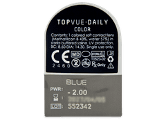 TopVue Daily Color - Blue - power (2 daily coloured lenses)