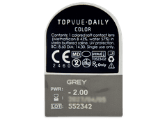 TopVue Daily Color - Grey - power (2 daily coloured lenses)