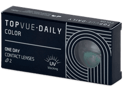 TopVue Daily Color - Turquoise - power (2 daily coloured lenses)