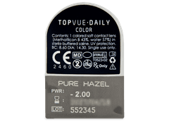 TopVue Daily Color - Pure Hazel - power (2 daily coloured lenses)