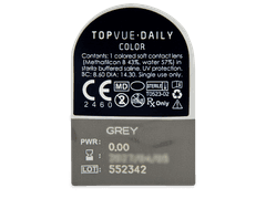 TopVue Daily Color - Grey - plano (2 daily coloured lenses)