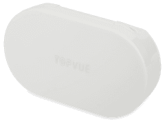 Lens Case with mirror TopVue - white oval 