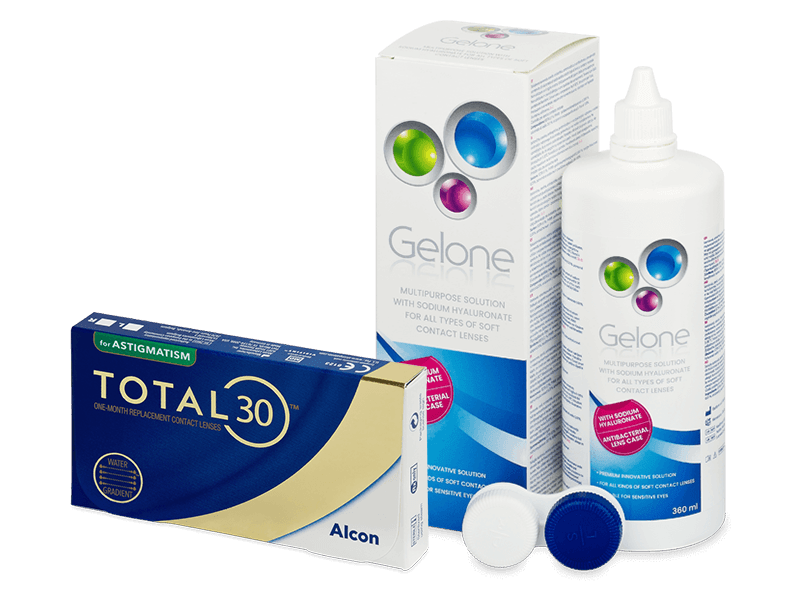TOTAL30 for Astigmatism (6 lenses) + Gelone Solution 360 ml