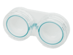 Lens case - transparent blue