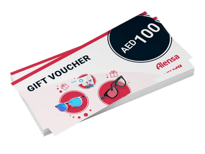 Gift voucher for lenses and glasses worth AED 100