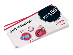 Gift voucher for lenses and glasses worth AED 150