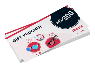 Gift voucher for lenses and glasses worth AED 300