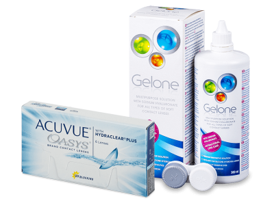 Acuvue Oasys (6 lenses) + Gelone Solution 360 ml