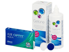Air Optix Aqua (6 lenses) + Gelone Solution 360 ml