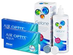 Air Optix Aqua (2x3 lenses) + Gelone Solution 360 ml