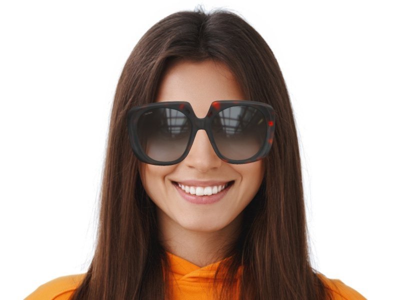 MAXMARA LOGO 12 MM0047 HAVANA/BROWN GRADIENT SUNGLASSES Max Mara MM 0047 LOGO12 - 53F Blonde Havana | Sunglasses Woman main image 3