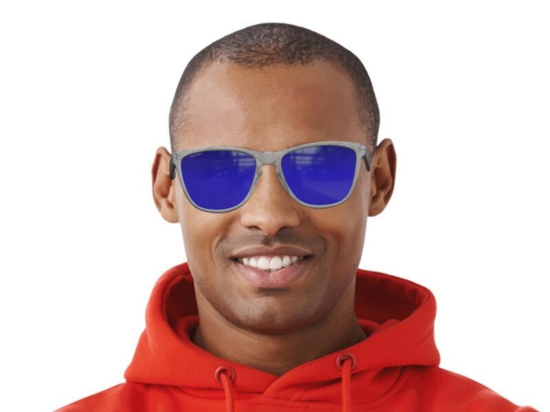 Oakley OO9013 Men's Frogskins Prizm Square Sunglasses, Clear/Iridium  Sapphire at John Lewis & Partners